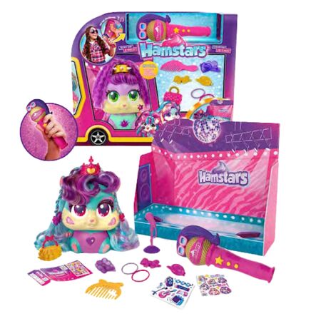 Hamstars Popstar World Tour Bus con microfóno y accesorios