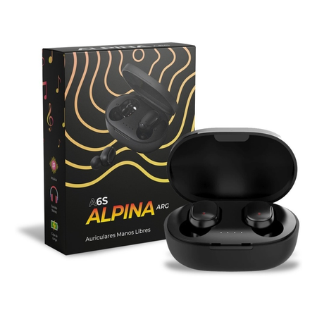 Auriculares Inalámbricos Bluetooth Alpina A6S Negro