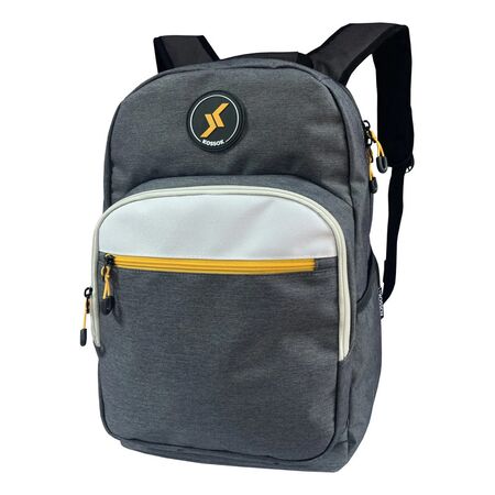 Mochila Kossok Grove Urbana Super Reforzada Premium Gris-amarillo Liso