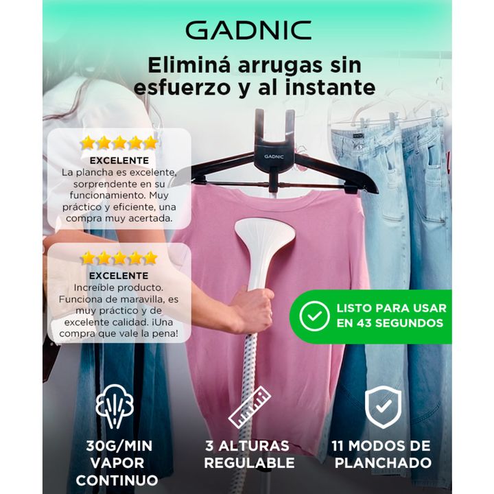 Vaporizador Plancha a Vapor Gadnic PL9000 1800w 250v - Vista 2
