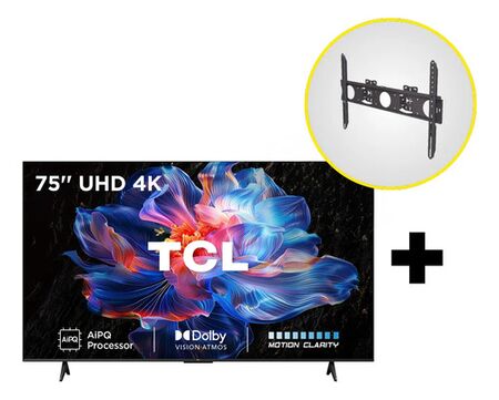 Combo Tv Tcl 75  75v6c Led Uhd 4k Google Tv + Soporte