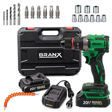 Taladro Atornillador Inalámbrico Branx Batería 20v Litio Brushless