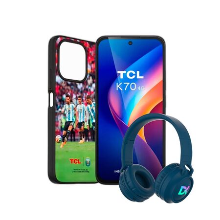 Combo TCL K70 12GB+128GB Midnight Black + Auriculares Dekkin Vincha Verde