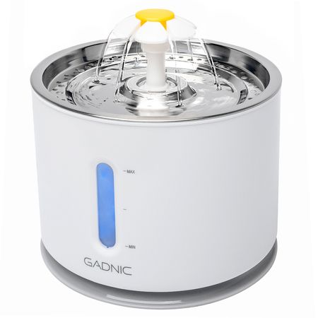 Fuente De Agua Recirculante Gadnic Para Perros Y Gatos Acero Inoxidable 2.4L