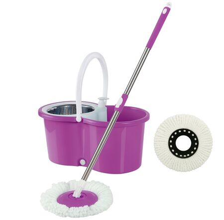 Mopa Lampazo Centrifugo de Acero Con Ruedas Hogar Actual