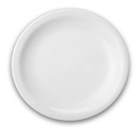 Set X 6 Platos Postre 19 Cm Porcelana Blanca Schmidt Recta