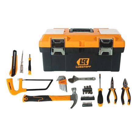 VALIJA CAJA DE HERRAMIENTAS MANUALES LUSQTOFF CON 46 PIEZAS