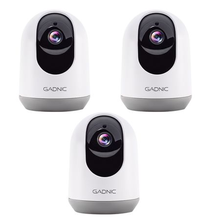Kit x3 Cámaras de Seguridad Gadnic IP Motorizada 3MP Full HD Visión Nocturna