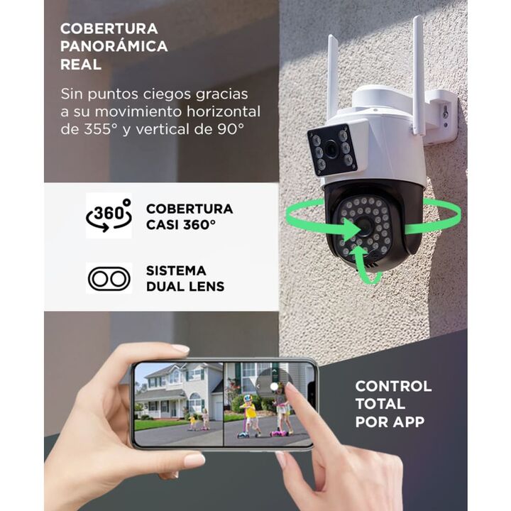 Cámara De Seguridad Gadnic S-Cam Full HD 3MP Control Por App Visión Nocturna IR Color - Vista 3