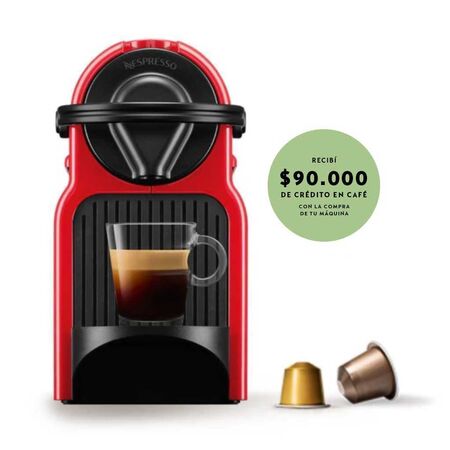 Cafetera Nespresso Inissia Roja C40-AR-RE-NE4-IMPO