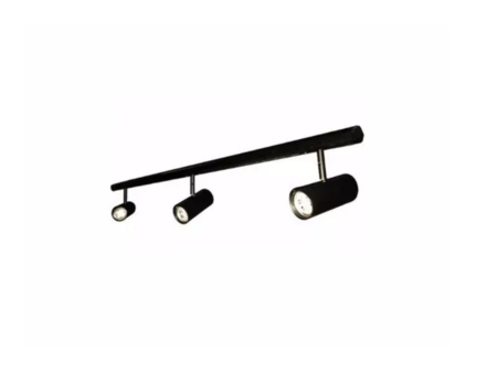 Riel 1 Metro Con 3 Luces Cabezal Dicroico Apto Lampara Led