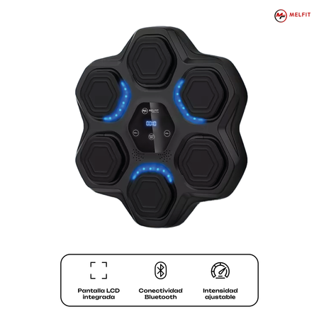 Máquina De Boxeo Melfit Beat Box Pro Melfit Música Bluetooth Negro