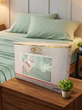 Sabanas Casablanca Oro Plus 160 Hilos Queen Rosi Front