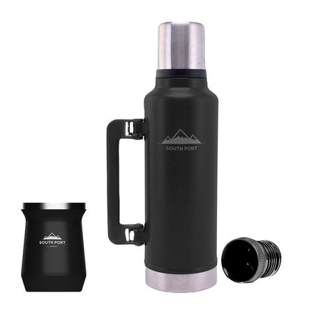 Kit de Termo Negro 1.3L South Port con Mate Negro Acero Inoxidable