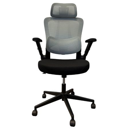 Silla de Oficina Dalton Reposa Cabeza Soporte Lumbar Altura regulable Negra-Gris DA-LDL-950H