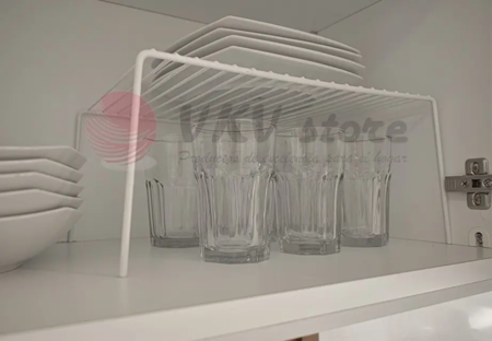 2 Estante Organizador Alacena Cocina Reforzado Grande 35x25 BLANCO