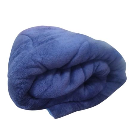 Acolchado Corderito 2 1/2 Plazas Relleno Abrigado Ayfa Azul