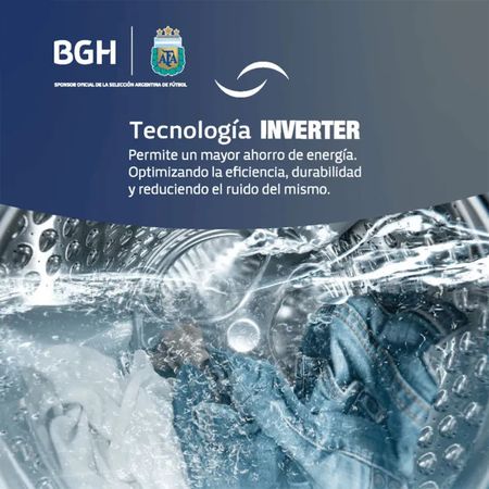 Lavarropas Automático BGH Inverter 8kg 1400RPM BWFE08W24AR