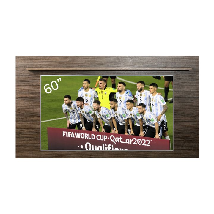 Panel Flotante para TV Reforzado Nogal Maximo Milan - Vista 2