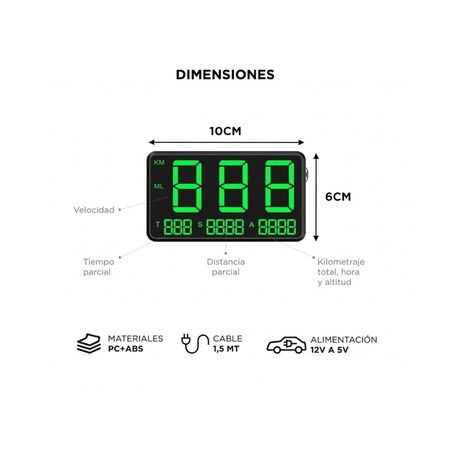 Velocimetro Auto Gadnic Digital Gps Reloj Tablero