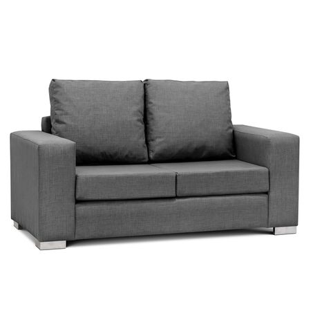 Sillón 2 Cuerpos Virginia Tapizado Aspen Onyx Espácity