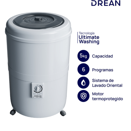Lavarropas Drean 5Kg Redondo Lrdr56Sb