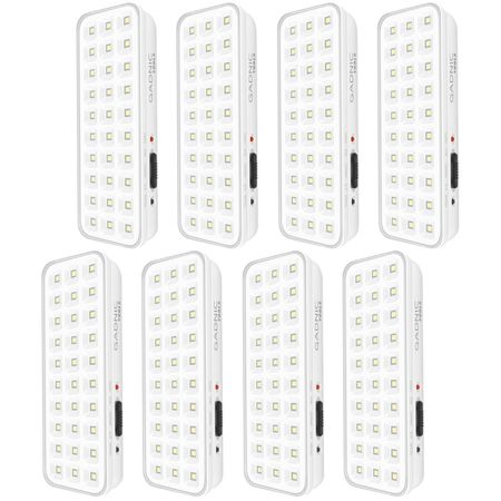 Kit x8 Luz de Emergencia Gadnic Tools L30 30 Led Alta Luminosidad 6500K 220v