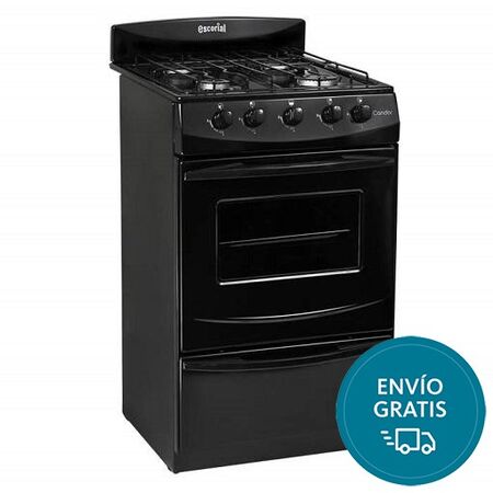 Cocina 51cm Gas Nat Negra Escorial Candor S2