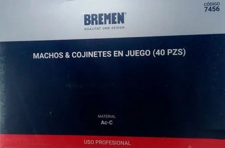 Juego Bremen de Machos y Terrajas Métrico 40 Piezas