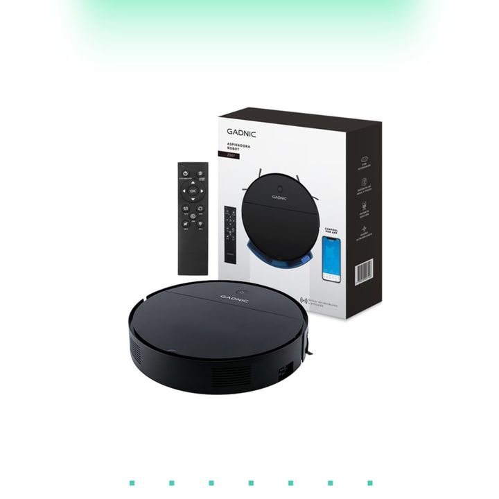 Aspiradora Robot Gadnic 3 Modos Automática Control Remoto App Mopa Tanque de Agua 150 ml Filtro Lavable Programación Auto-Recarga - Vista 7