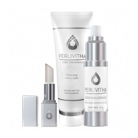 Set Perlivitha Crema Rostro Cuello + Ojos + Labios Antiedad