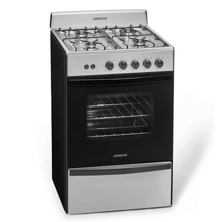 Cocina Inoxidable 56cm Encendido Luz Valvula de Seguridad Longvie