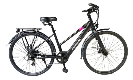 Bicicleta Fire Bird Electrica - Urbana - 7vel. MICROSHIFT - Cuadro de aluminio - Frenos a discos mecanicos - Rodado 700x40c - talle M - Negro - 50km autonomia aprox. bin700fed