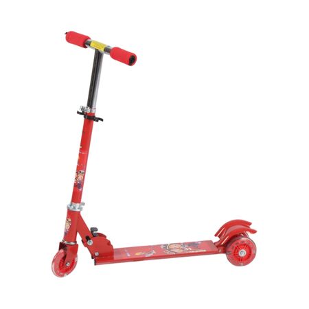 Monopatin Infantil Plegable con Luces Rojo
