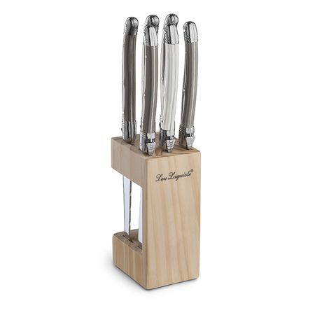Set de 6 cuchillos filosos con Taco Madera Lou Laguiole Amefa Francia