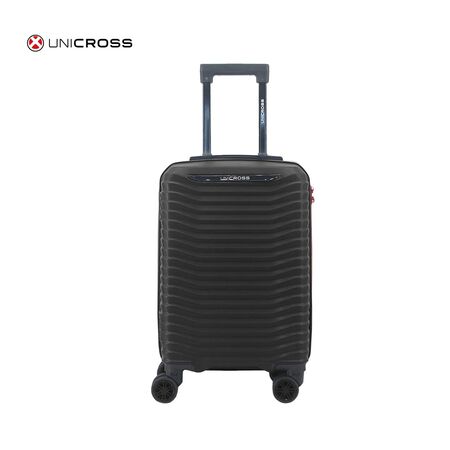 Valija Negra Carry On Unicross ABS 20 Ideal Cabina Ruedas 360°