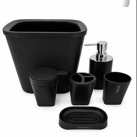 Juego De Baño EZEGO RM24 negro 6P Diseño Elegante