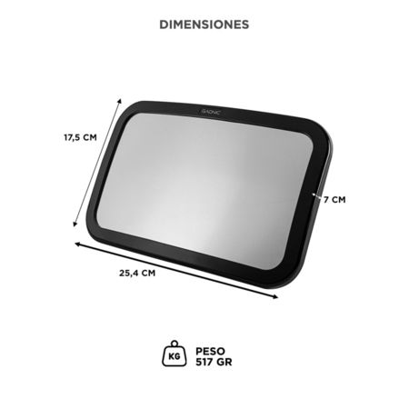 Espejo Retrovisor Auto Bebe Gadnic Con Agarre Ajustable