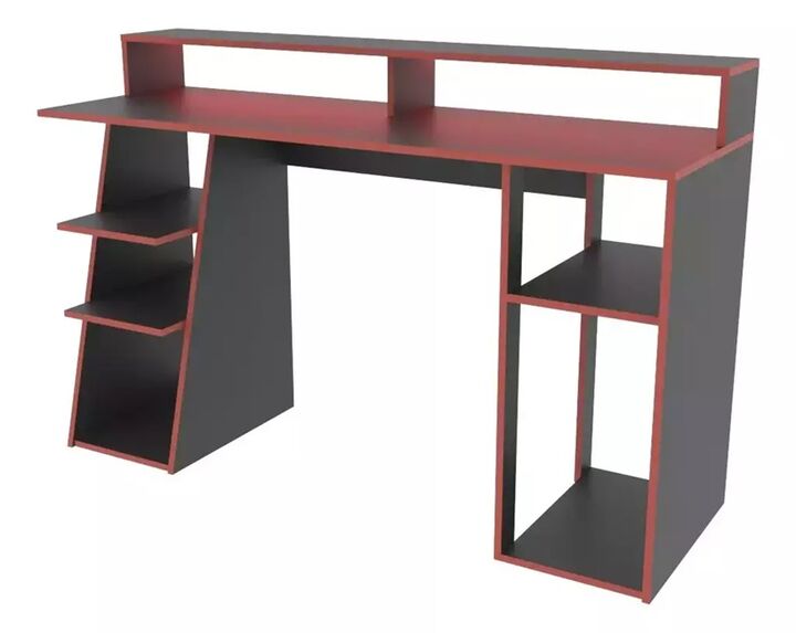 Escritorio Negro/Rojo Fiplasto Estilo Gamer ES0009 - Vista 4