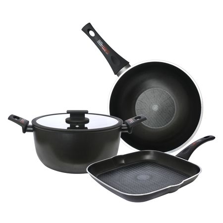 Bateria Olla Coccion Antiadherente ITALIA Apto Induccion 3,5 mm Fortezza 