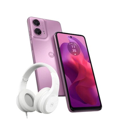 Combo Moto G24 4+128GB Pink Lavender + Auriculares Vincha XT120