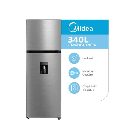 Heladera Con Freezer Midea No Frost Top Mount 340L MDRT489MTE46
