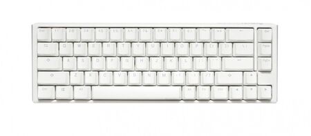 Teclado Mecanico Ducky One 3 SF Teclas Blancas Interruptor Rojo Ingles Pbt Doble Disparo sin Costuras Estuche Superior Blanco Estuche Inferior Blanco