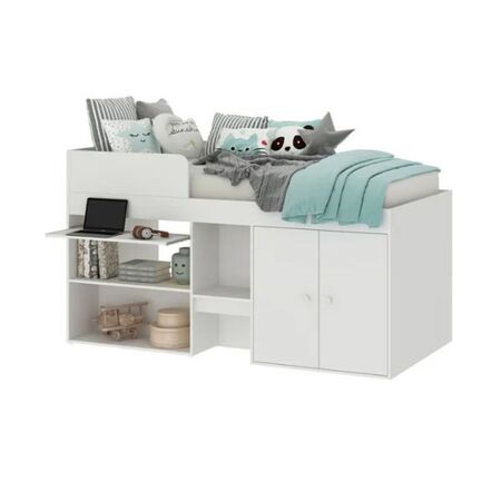 CAMA INDIVIDUAL MULTIFUNCIONAL X BLANCA BBBR