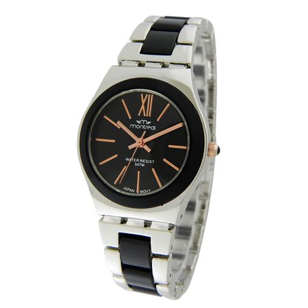 Reloj Dama Montreal Negro Gold