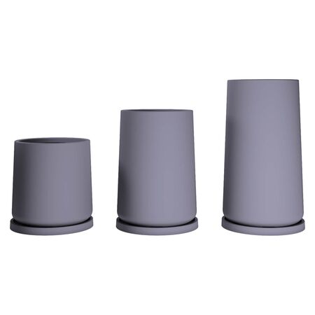 Set De Macetas Gota 40 55 y 70 Con Plato