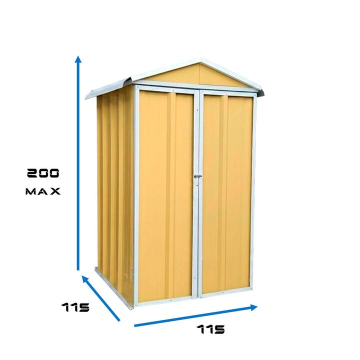 Armario Deposito Galpon de jardin 1x1x2 Arena + Estante Calibre 28 DON ACERO - Vista 2