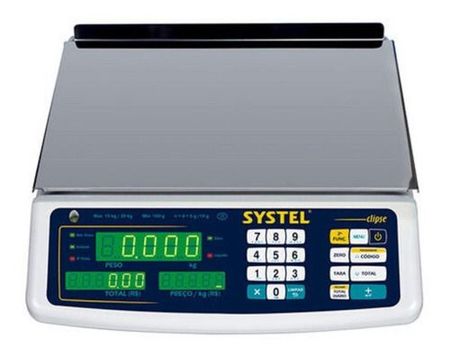Balanza Comercial Digital Systel Clipse 5kg 100v/240v Blanco