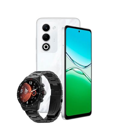 Combo Oppo A5 4G 4+256GB Blanco + Smartwatch Dekkin 1.43" AMOLED IP67