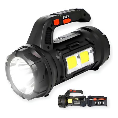 Linterna Led Multifuncional Con Caja De Herramientas